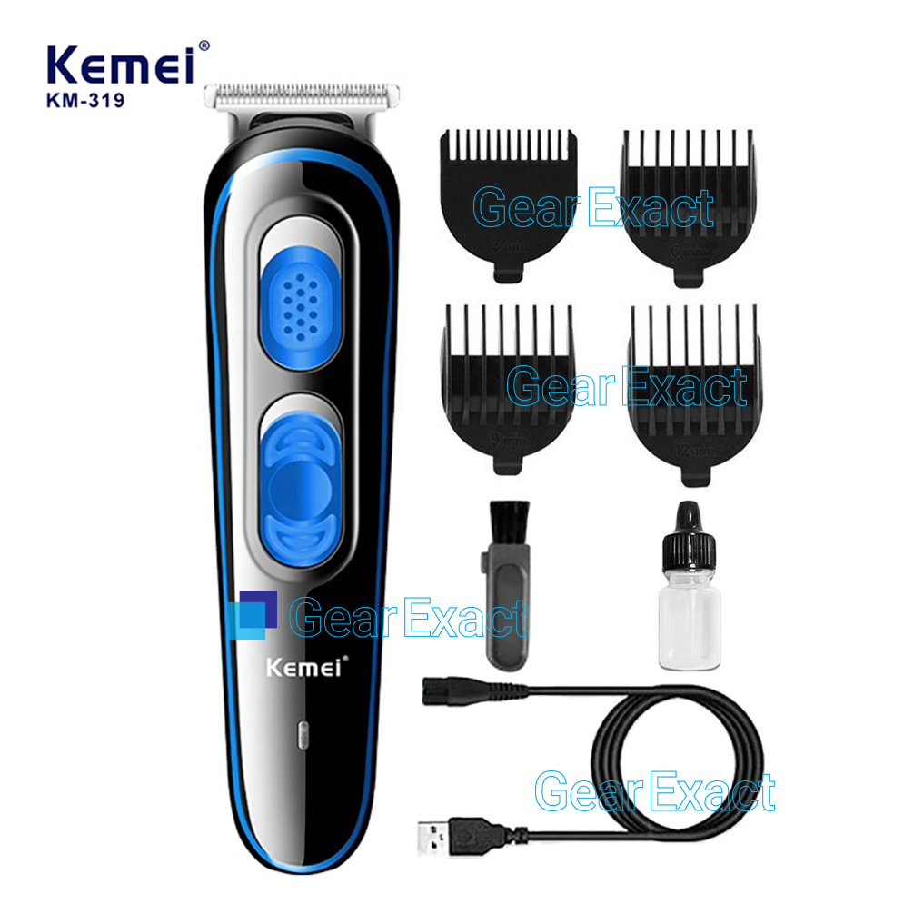 Kemei KM-319 USB Rechargeable Hair Clipper for Men