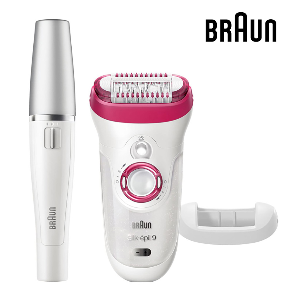 Braun Silk-Epil 9 9-538 Bonus Series-Wet & Dry Cordless Epilator with 3 Extras Including Facial Epilator for Women