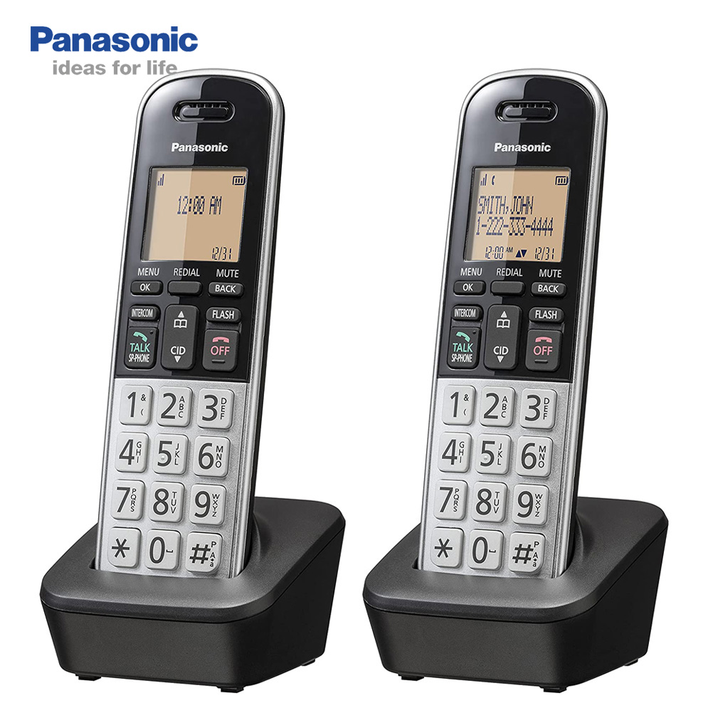 Panasonic KX-TGB812S Compact Cordless Telephone Bundle of 2 Piece