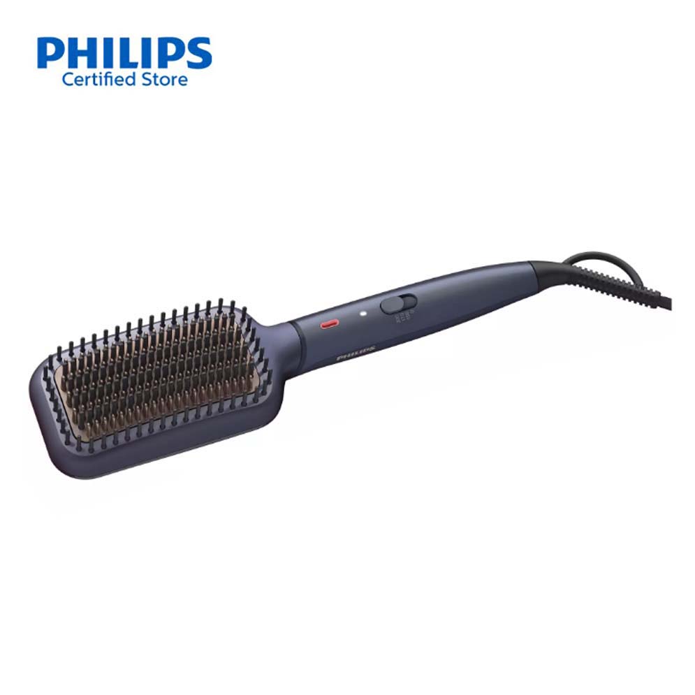 Philips BHH885/10 Heated Straightening Brush, ThermoProtect, Ionic Care, Argan Oil Infusion for Women