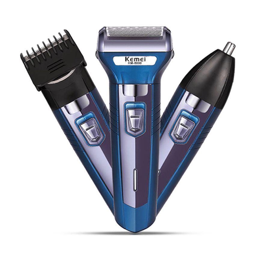 Kemei KM-6330 Multi-grooming 3-in-1 Shaver, Nose, and Hair Clipper for Men