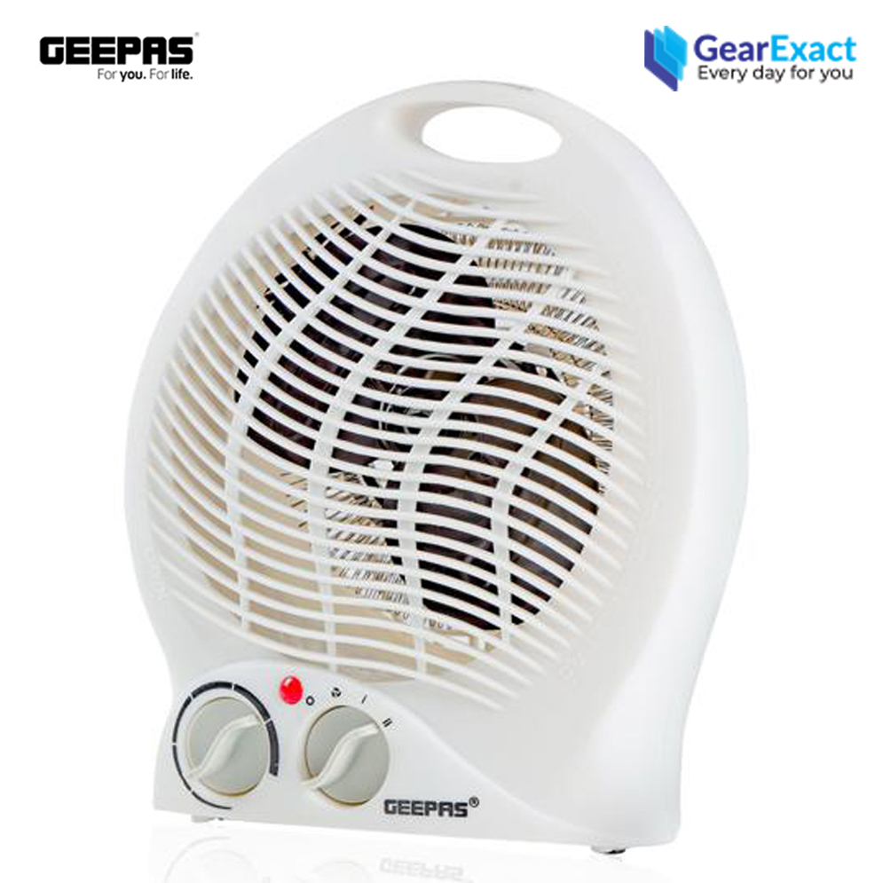 Geepas GFH9521 Adjustable Thermostat Fan Room Heater with Carry Handle