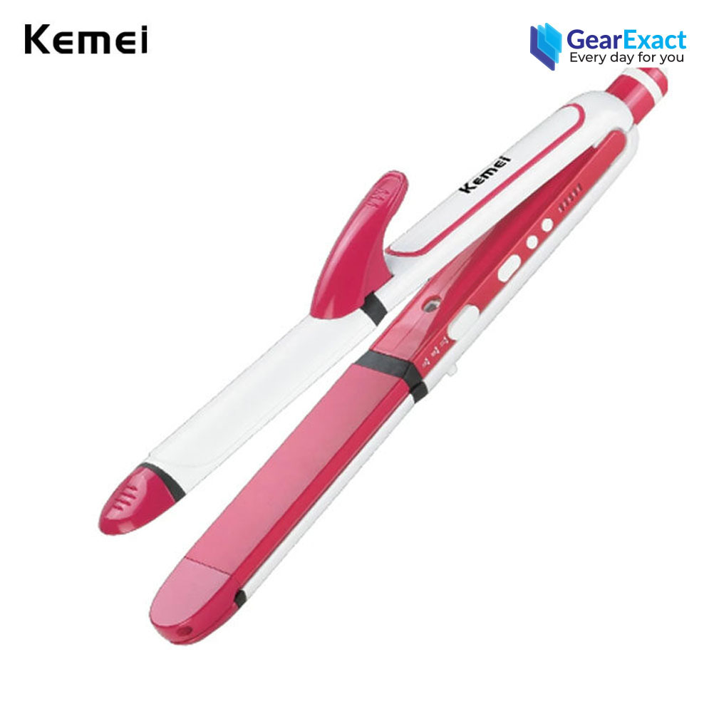 Kemei KM-3304 StyleCare Essential 3 in 1 Straight, Curl & Crimp for Women