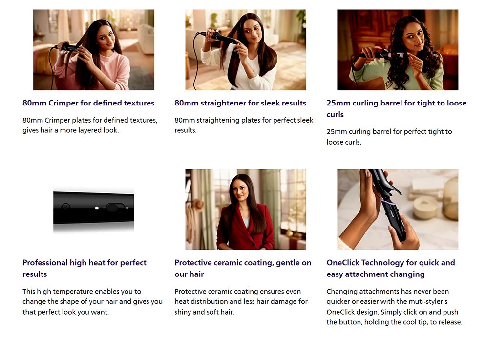 Philips BHH816/00 StyleCare Multi-Styler