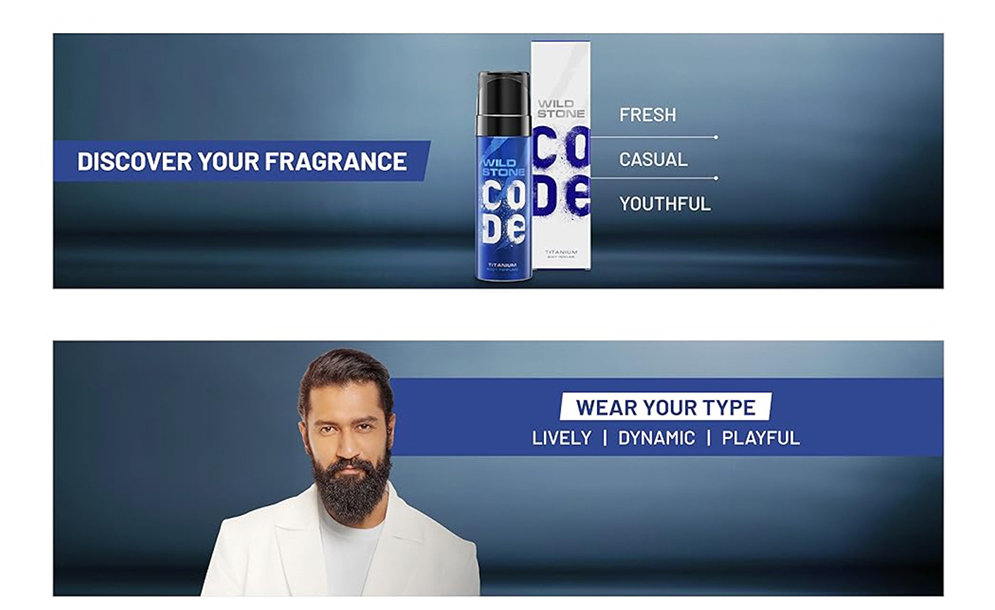 Wild Stone-Code Titanium No Gas Body Perfume for Men