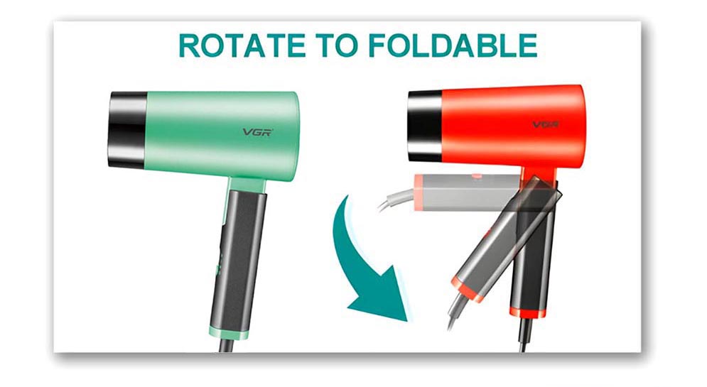 VGR V-426 Compact Foldable DryCare Hair Dryer for Women