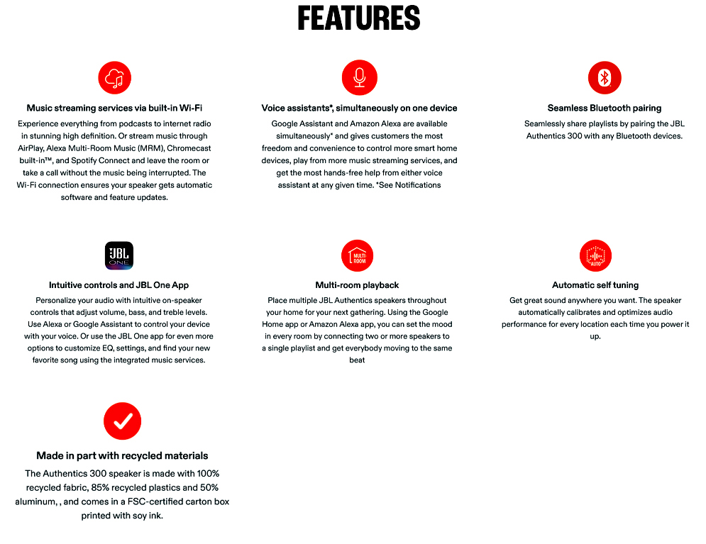 JBL Authentics 300 Wireless Smart Home Speaker