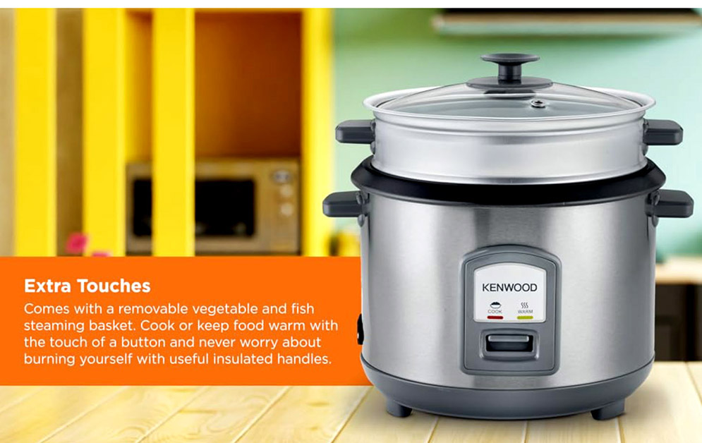 Kenwood RCM71 2-in-1 Rice Cooker with Steam Basket
