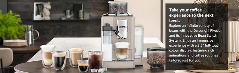 De’Longhi EXAM440.55.BG Rivelia Fully Automatic Coffee Machine Sand Beige