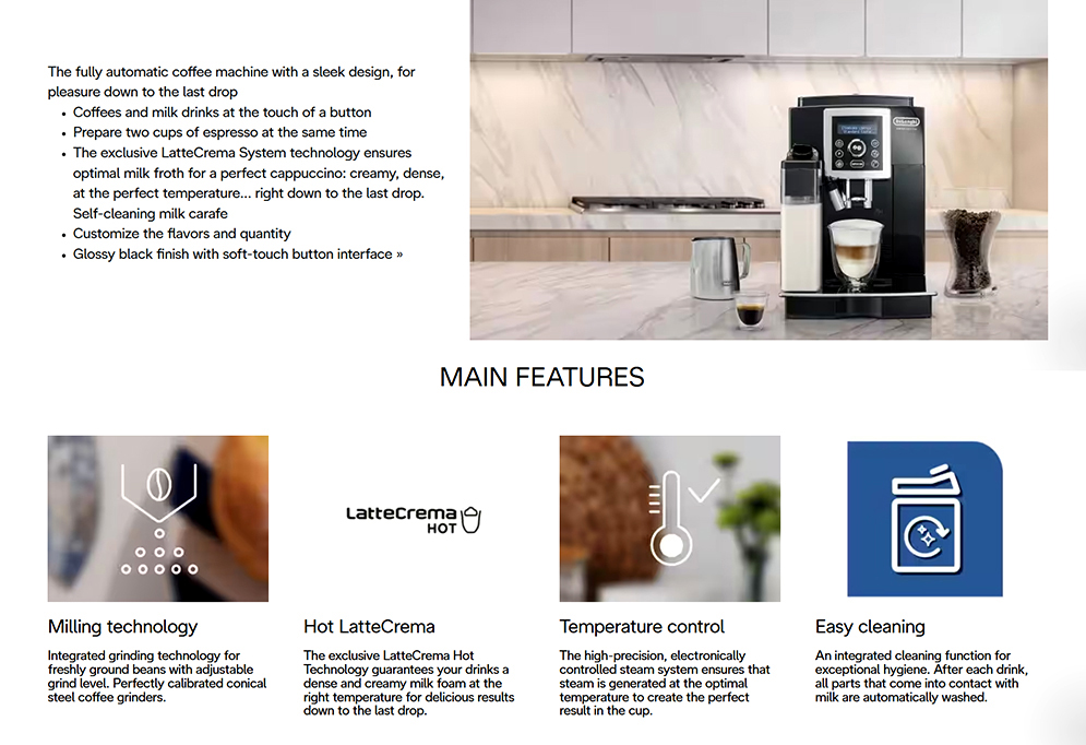 De'Longhi ECAM23.460.B Magnifica S Cappuccino Automatic Coffee Machine