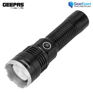 Geepas GFL51000 Rechargeable Zoomable LED Flashlight and Torch Light