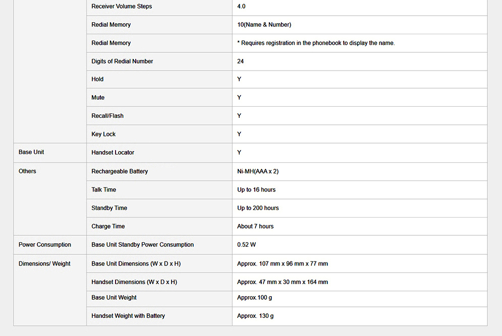 Panasonic KX-TGC210 Digital Cordless Telephone
