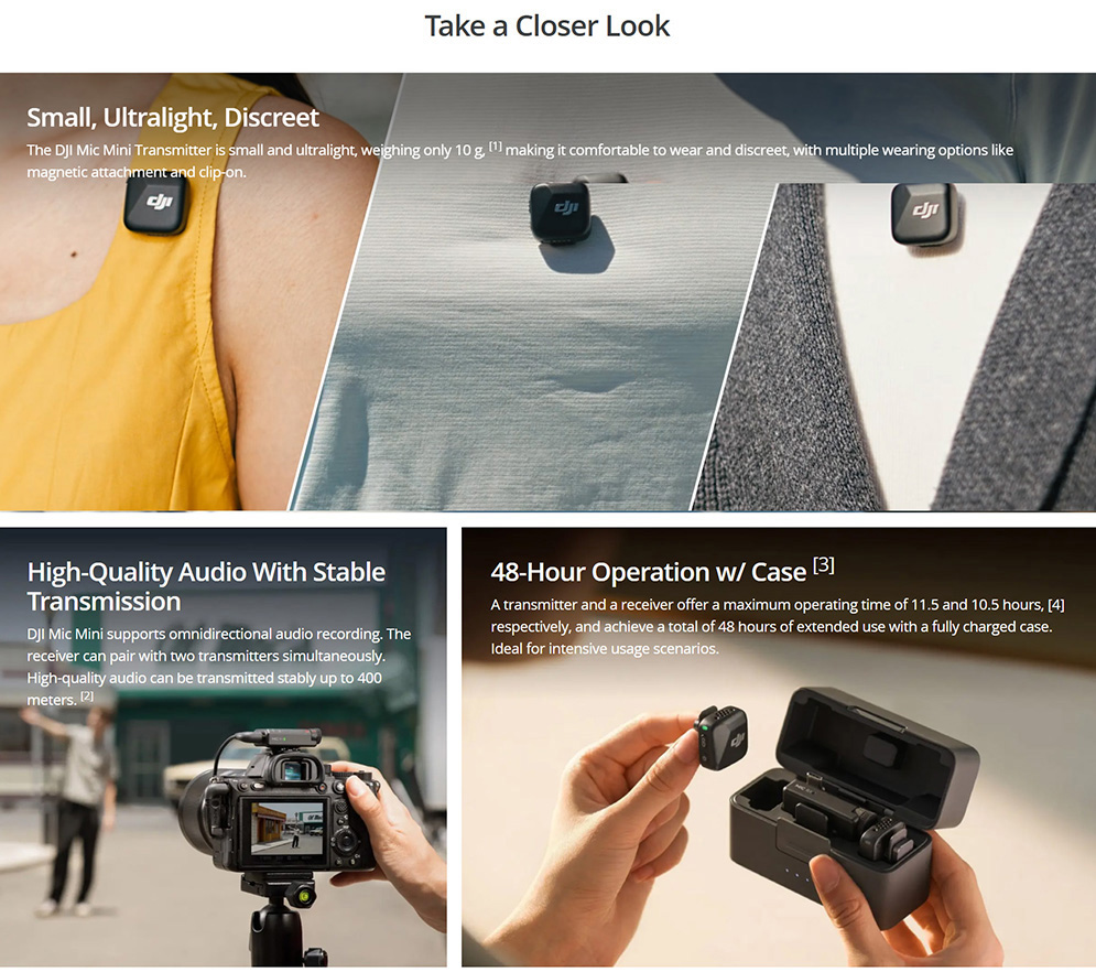 DJI Mic Mini Clip-On Transmitter with Built-in Microphone