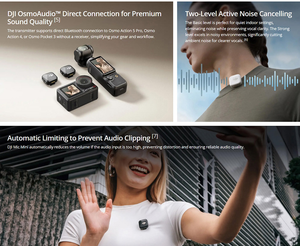 DJI Mic Mini Clip-On Transmitter with Built-in Microphone