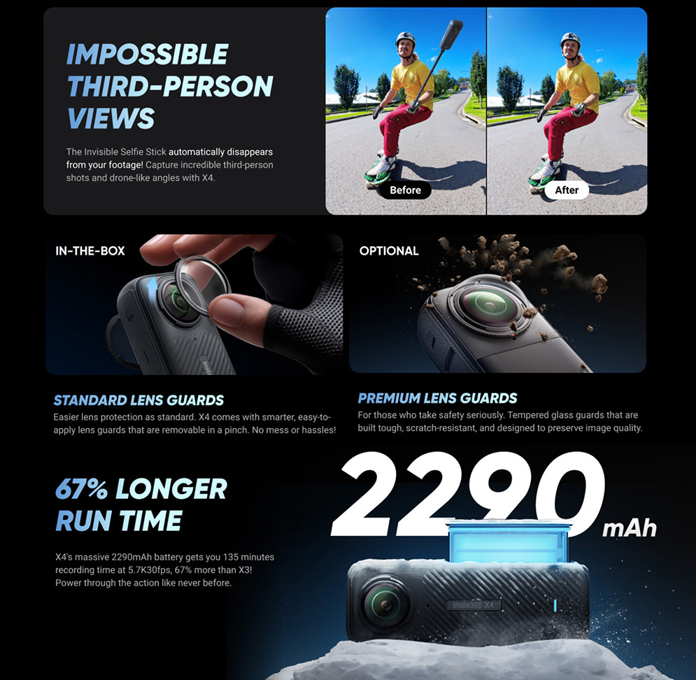 Insta360 X4 Waterproof 8K 360° Action Camera