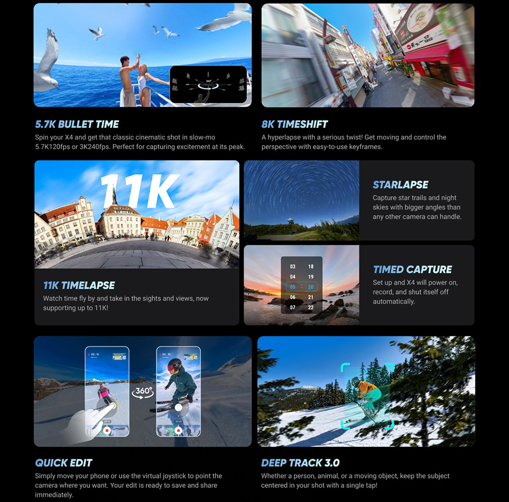 Insta360 X4 Waterproof 8K 360° Action Camera