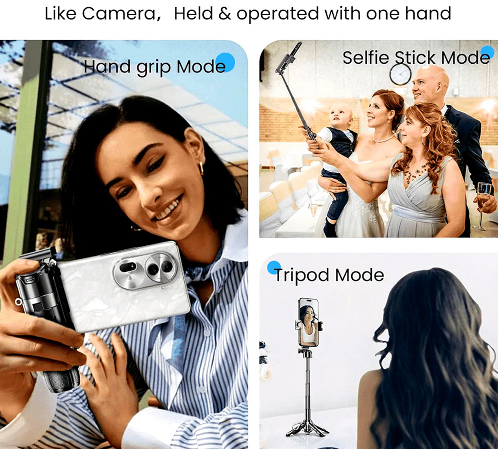 Jmary MT-18 Mini Selfie Stick Tripod with Bluetooth Remote