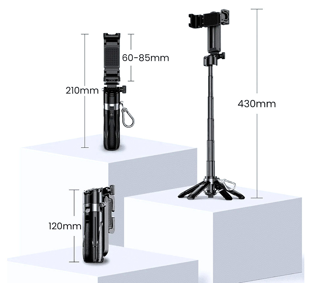 Jmary MT-18 Mini Selfie Stick Tripod with Bluetooth Remote