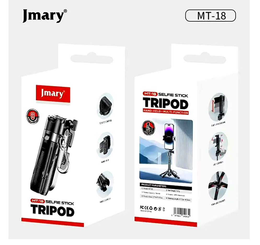 Jmary MT-18 Mini Selfie Stick Tripod with Bluetooth Remote