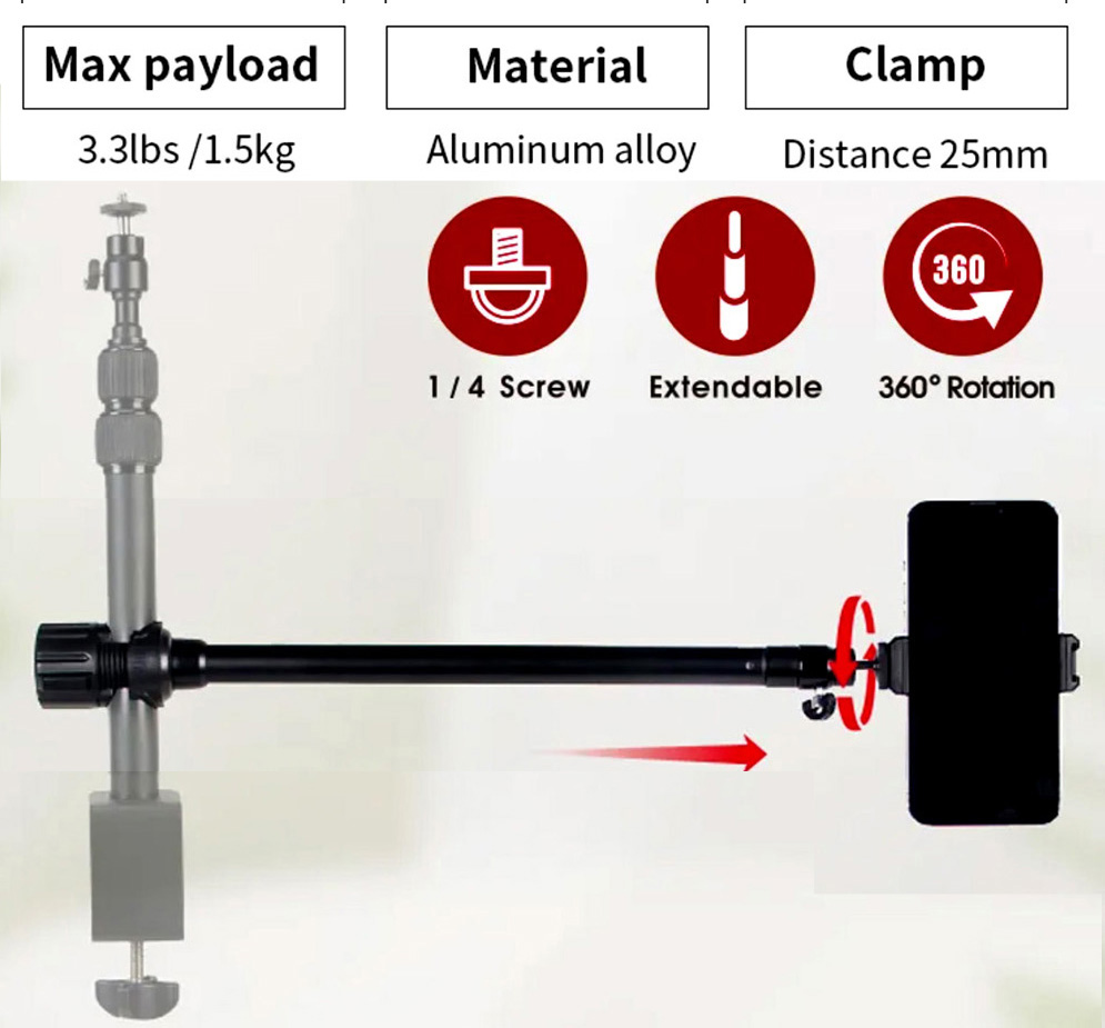 Jmary MT-21 Extension Desk Mounting Arm Stand