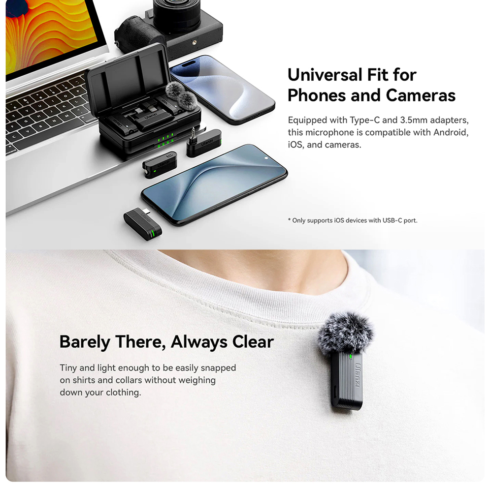 Ulanzi A100 Wireless Lavalier Microphone