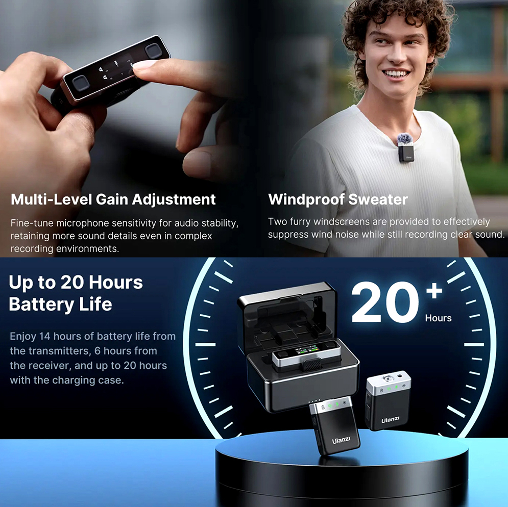 Ulanzi AM18 U-Mic Wireless Lavalier Microphone System