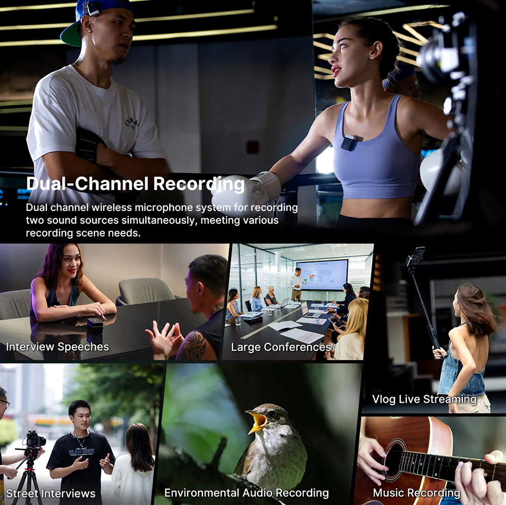 Ulanzi AM18 U-Mic Wireless Lavalier Microphone System