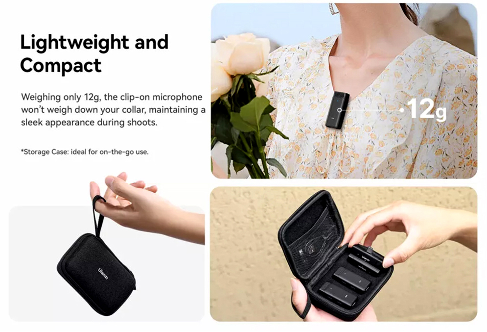 Ulanzi HM2301 Dual-Emitting Multi-Device Wireless Lavalier Microphone