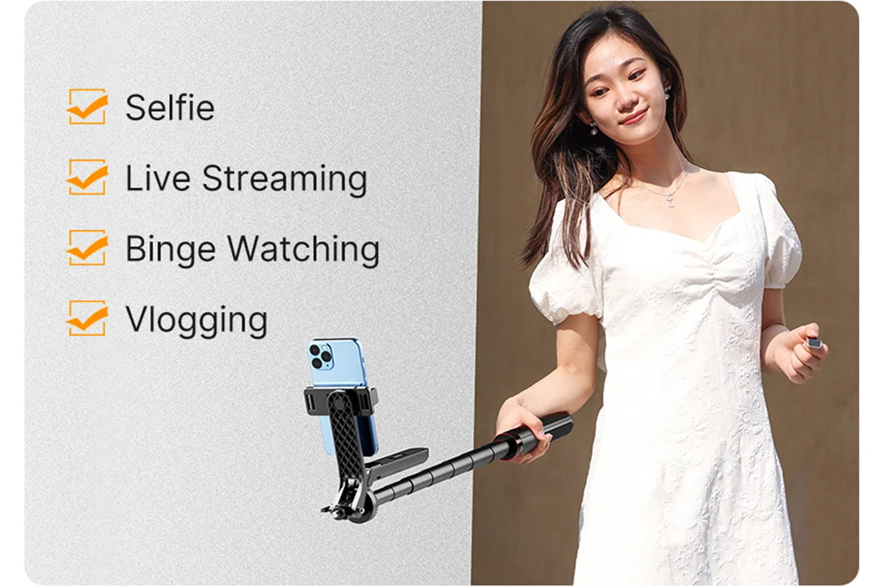 Ulanzi MA09 Gimbal Mode Selfie Stick Tripod with Remote Control