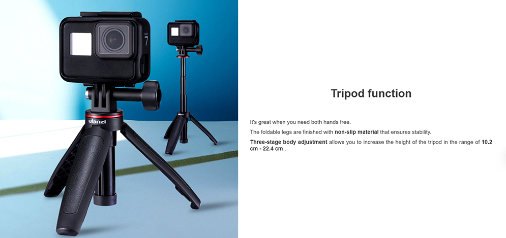 Ulanzi MT-09 Sports Action Camera Tripod for Insta 360 and GoPro Hero