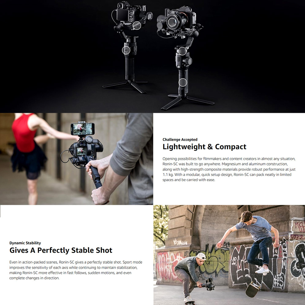 DJI Ronin-SC Handheld 3-Axis Camera Gimbal Stabilizer