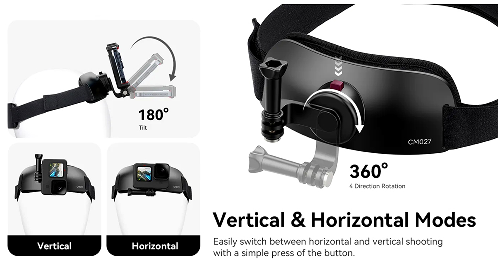 Ulanzi CM027 Go-Quick Head Strap Mount for Action Camera Smartphone