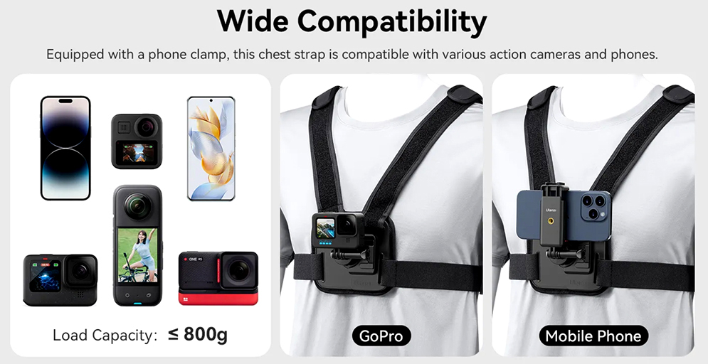 Ulanzi CM028 Go-Quick Magnetic Action Camera Body Mount Harness