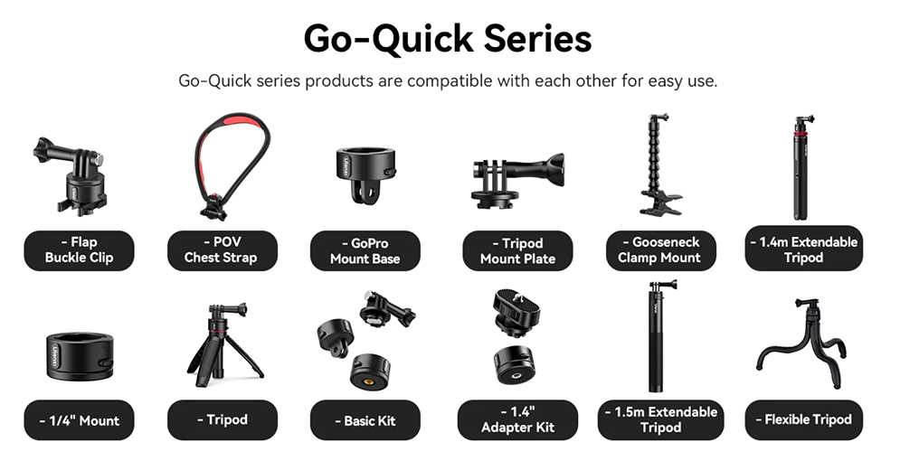 Ulanzi CM028 Go-Quick Magnetic Action Camera Body Mount Harness