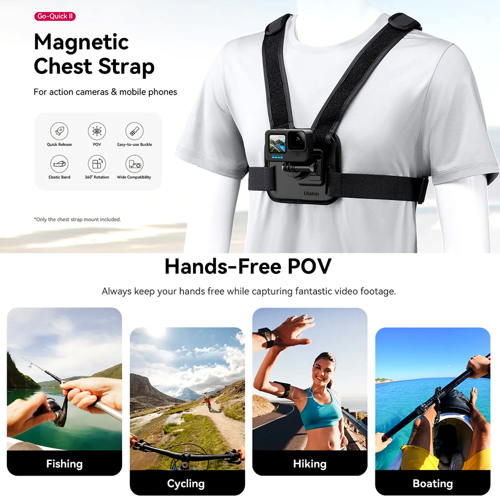 Ulanzi CM028 Go-Quick Magnetic Action Camera Body Mount Harness