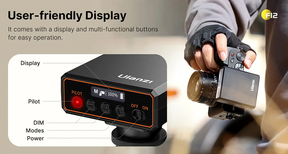 Ulanzi F12 Mini Camera Flash Speedlite