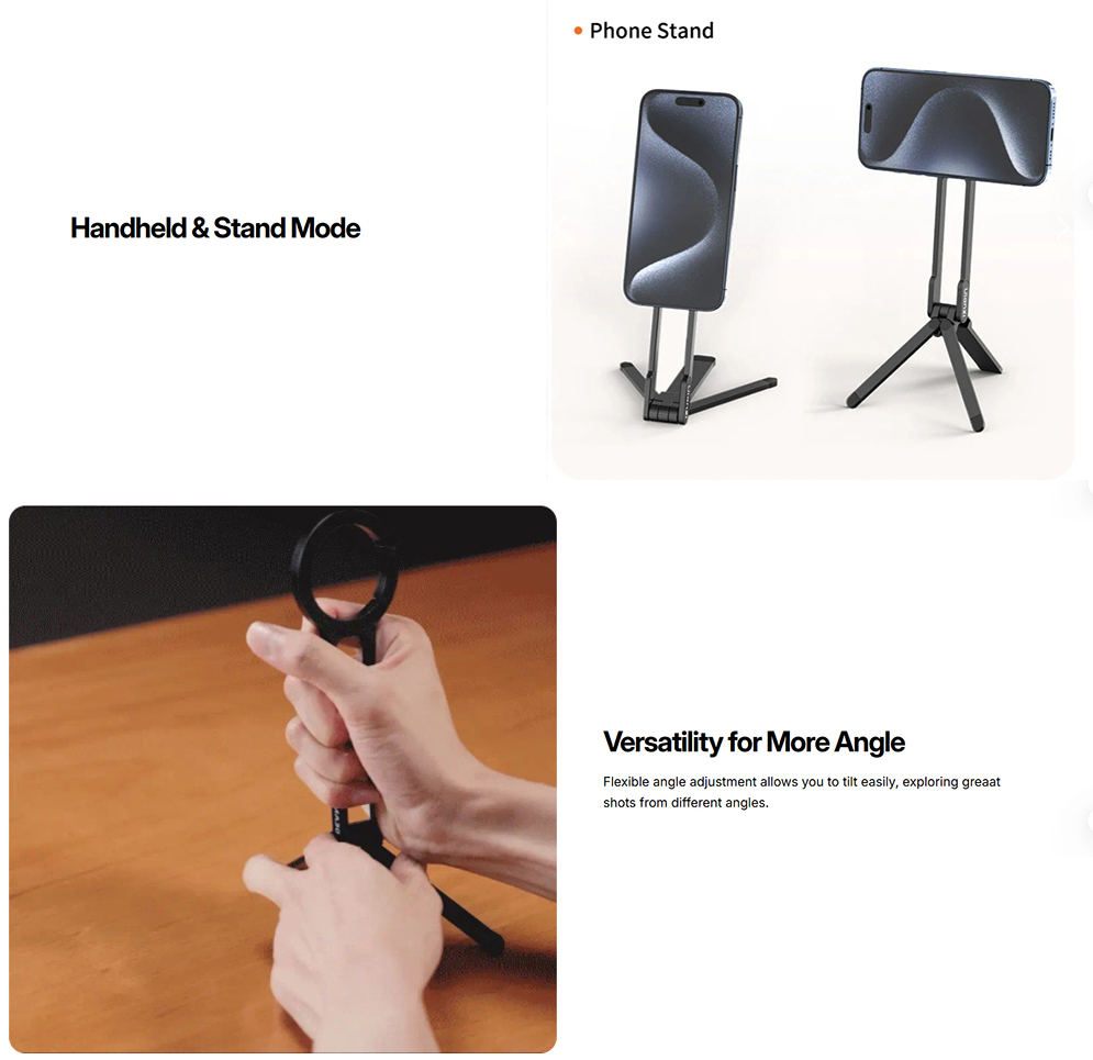 Ulanzi MA30 Carabiner-Mounted Phone Tripod