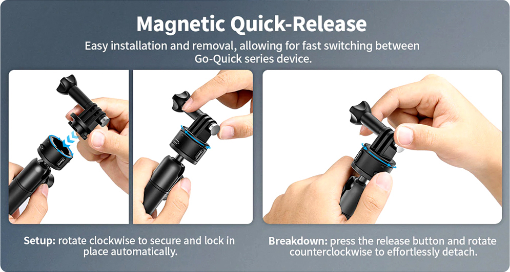 Ulanzi ZJ01 Magnetic Suction Cup Mount for Action Camera Smartphone