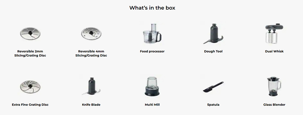 Kenwood FDM302SS MultiPro Compact Food Processor with Thermo-Resist Glass Blender