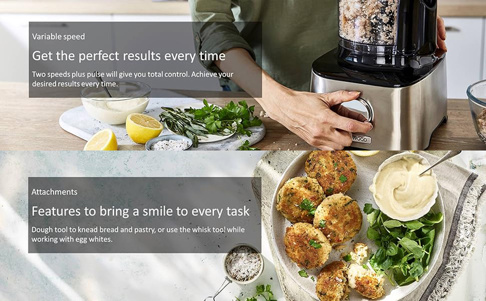 Kenwood FDM302SS MultiPro Compact Food Processor with Thermo-Resist Glass Blender