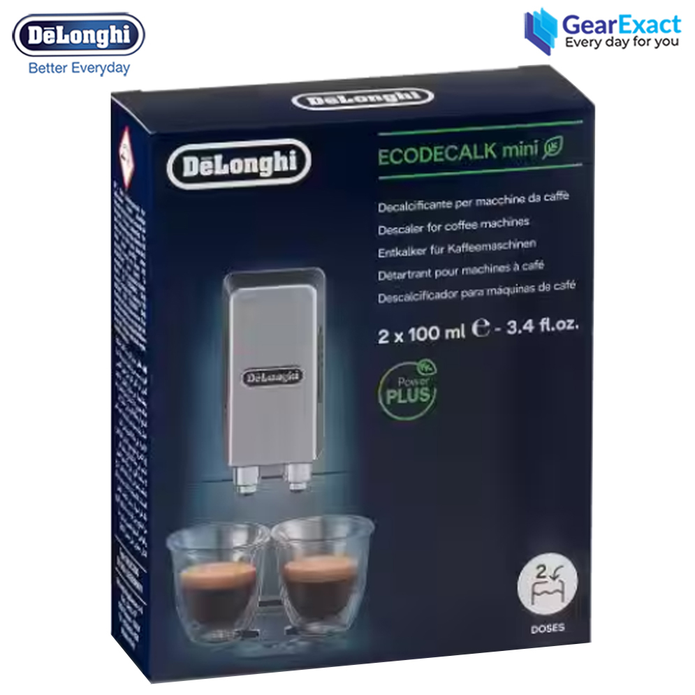 De'Longhi DLSC200 EcoDecalk Mini Descaler for Coffee Machines 2 x 100ml