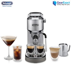 De'Longhi EC890.M Traditional Dedica Duo Barista Pump, Espresso and Cold Brew Coffee Machine with My LatteArt Steam Wand
