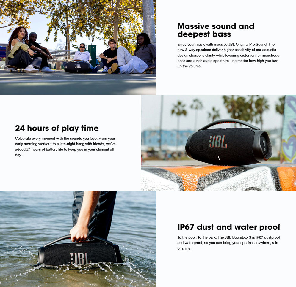 JBL Boombox 3 Portable Bluetooth Speaker