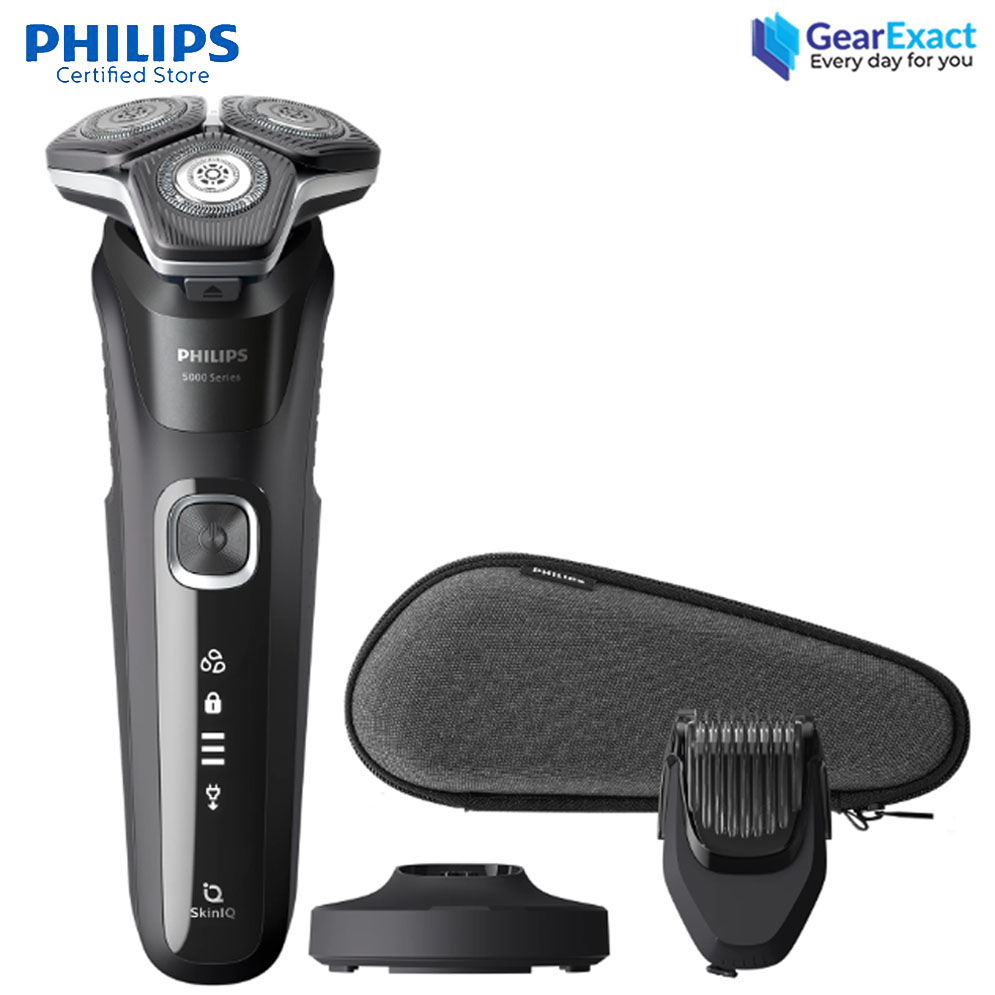 Philips S5898/38 Wet and Dry Electric Shaver with Smart SkinIQ Technology Series 5000 for Men