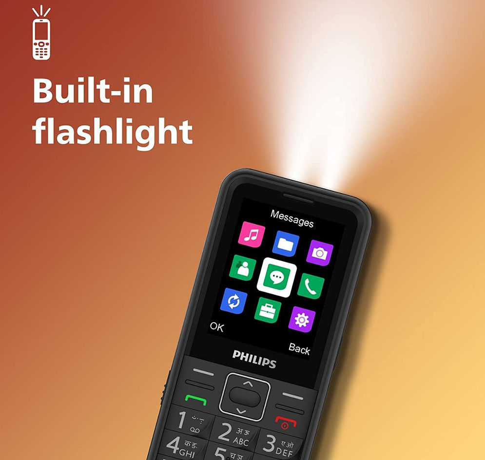 Philips Xenium E209 Multimedia Feature Keypad Mobile with Dual SIM