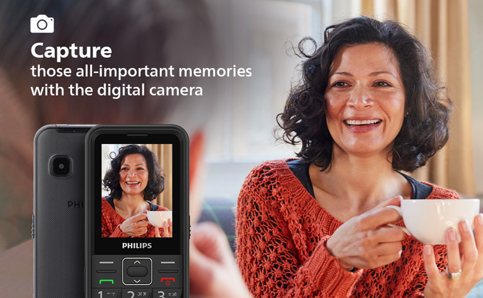 Philips Xenium E209 Multimedia Feature Keypad Mobile with Dual SIM