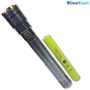 Geepas GFL4651Z Rechargeable Zoomable LED Flashlight and Torch Light