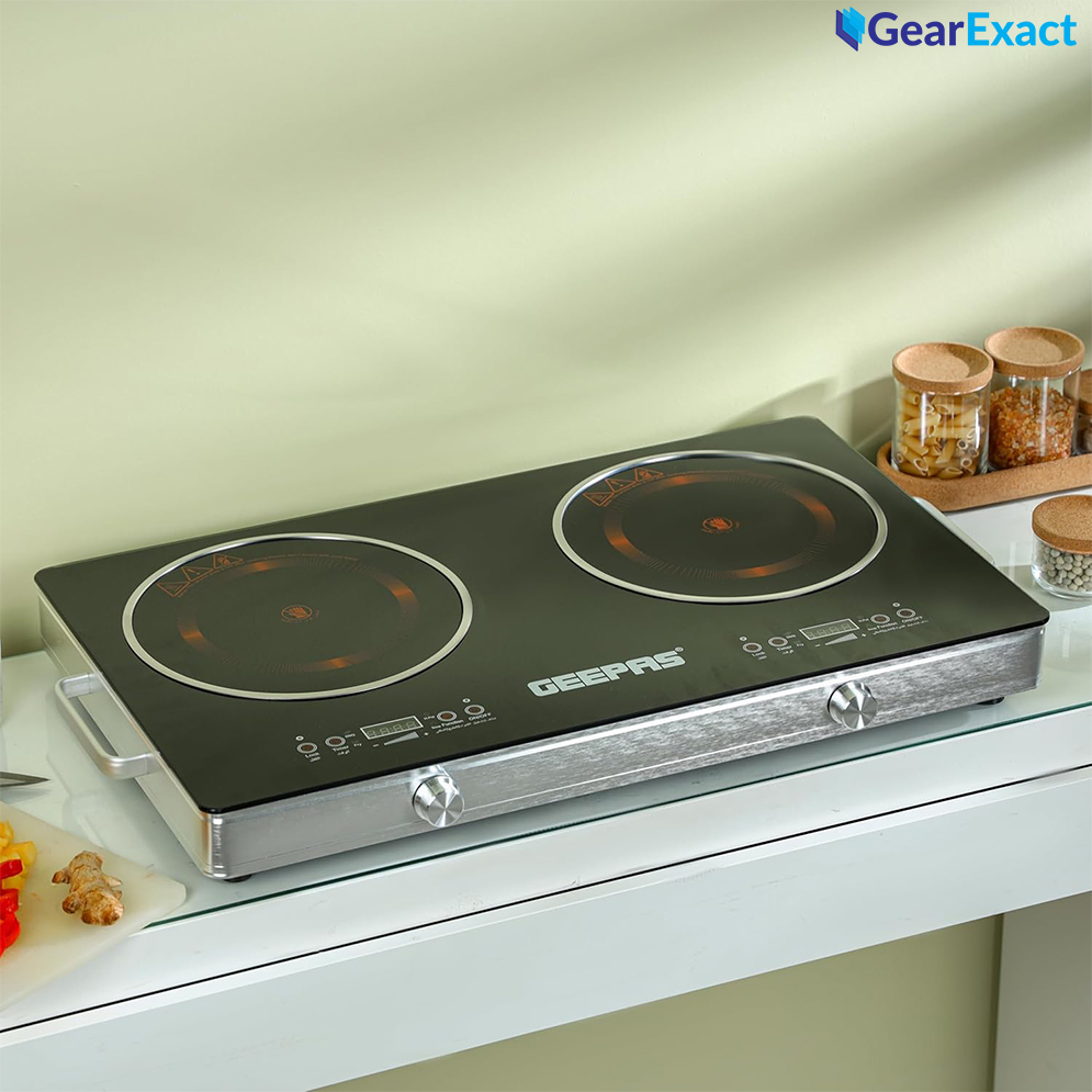 Geepas GIC6131S Double Burner Infrared Cooker