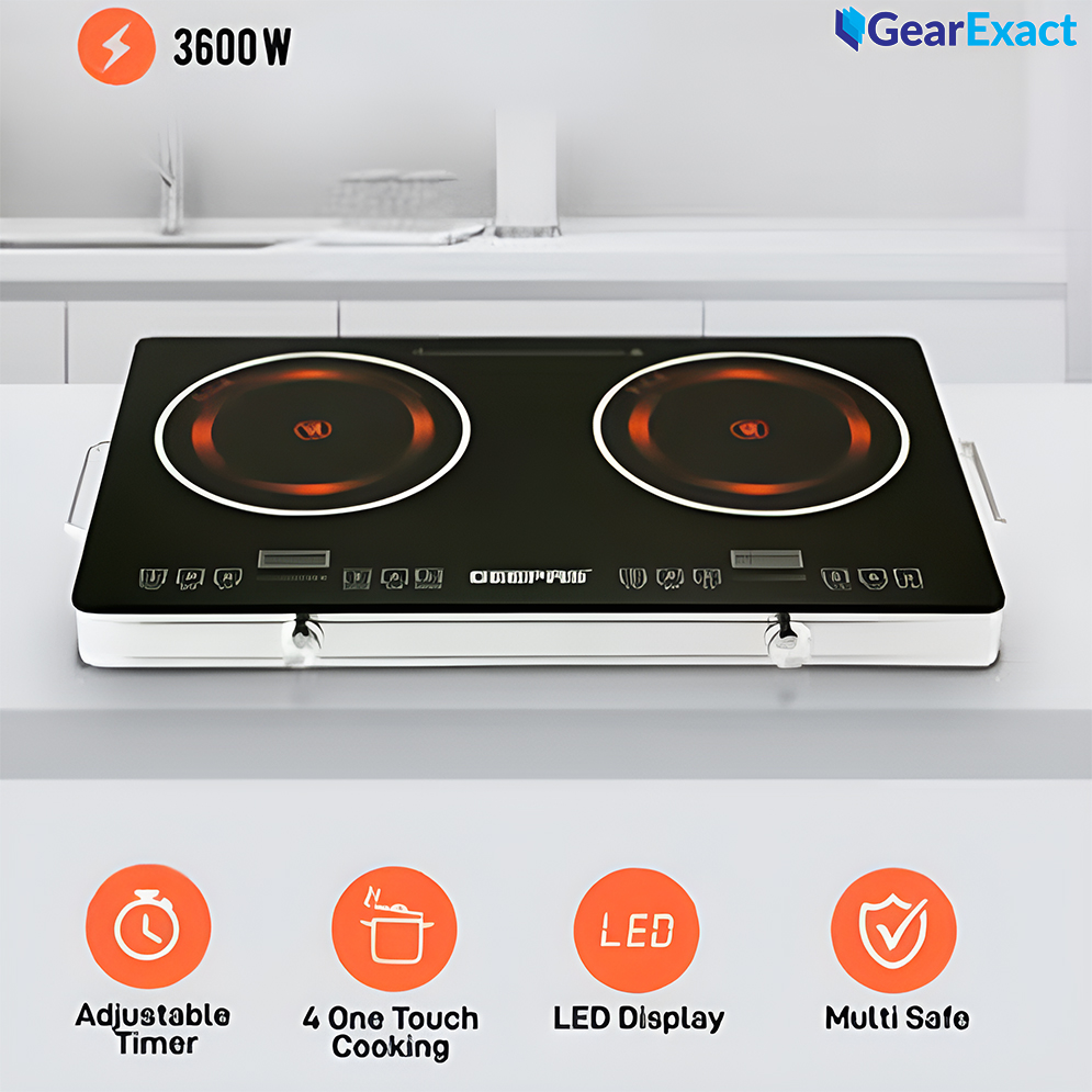 Geepas GIC6131S Double Burner Infrared Cooker