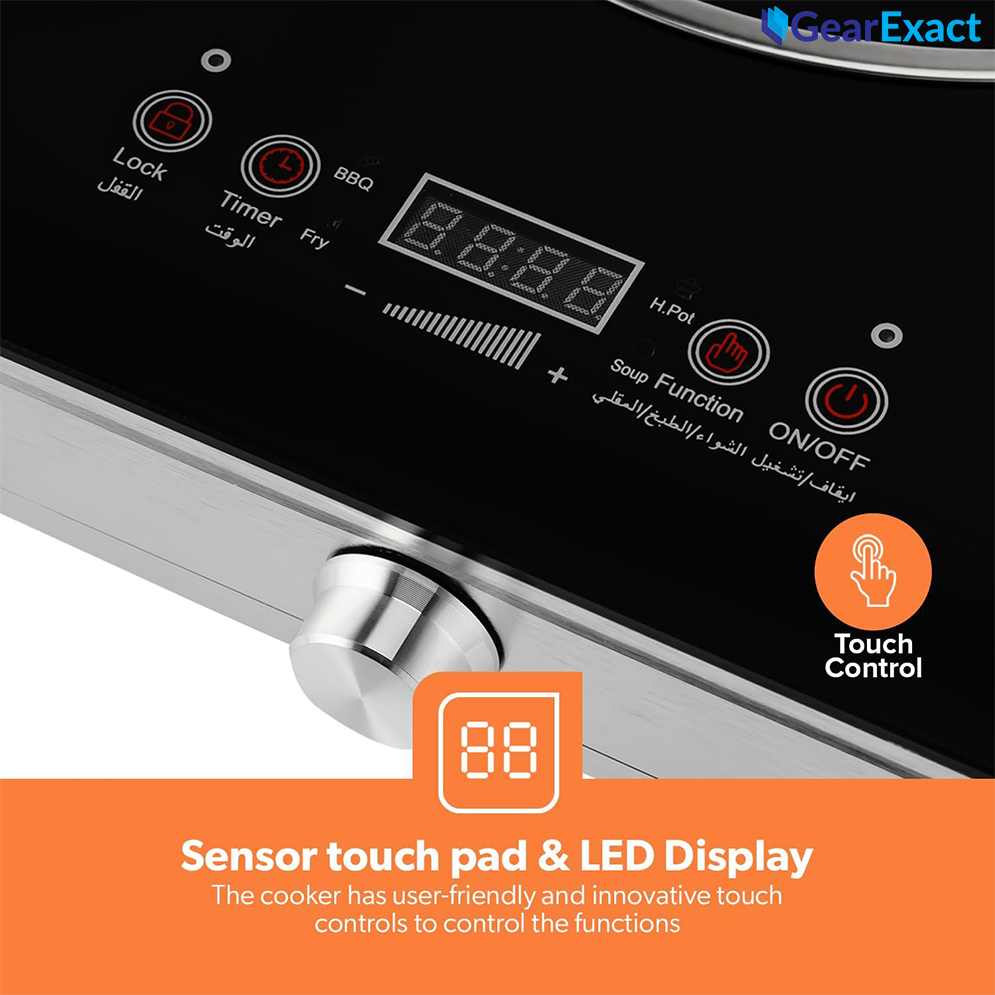 Geepas GIC6131S Double Burner Infrared Cooker